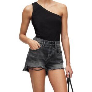 ALLSAINTS Heidi Denim Shorts in Washed Black - Size 28